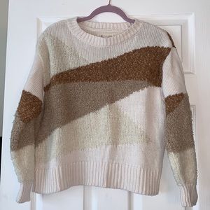 Sherpa & Faux Fur Mix Textured Sweater